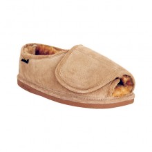 Old Friend Footwear® #421182 Men's Step-In Lightweight Adjustable Sheepskin Lined Slippers